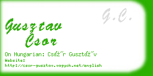 gusztav csor business card